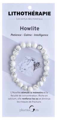 PharmaGem Litoterapeutický náramek Howlit 8 mm