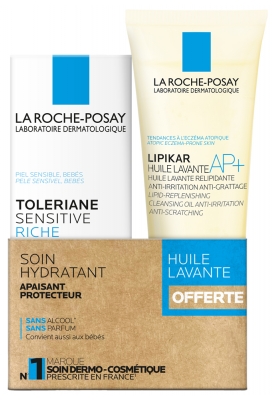 La Roche-Posay Tolériane Sensitive Riche 40 ml + La Roche-Posay Lipikar Huile Lavante AP+ 100 ml Offerte