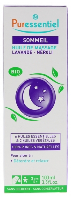 Puressentiel Sommeil Huile de Massage Lavande-Néroli Bio 100 ml