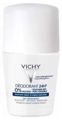 Vichy Deodorantti 24H Kuiva Tuntuma Herkkä Iho Roll-On 50 ml