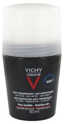 Vichy Homme Deodorantti Antiperspirantti Anti-Ärsytys 48H Roll-On 50 ml