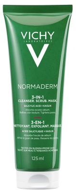 Vichy Normaderm 3em1 Esfoliante + Limpeza + Máscara 125 ml