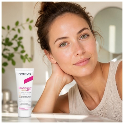 Noreva Sensidiane AR+ CC Crema Anti-Rossore Trasparente SPF30 40 ml