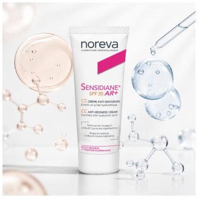 Noreva Sensidiane AR+ CC Crema Anti-Rossore Trasparente SPF30 40 ml