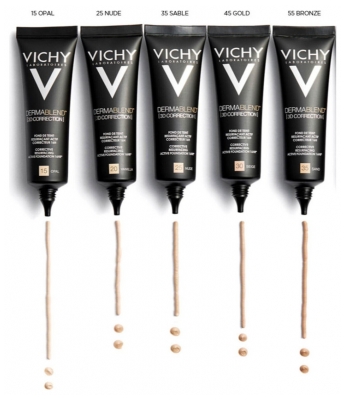 Vichy Dermablend 3D Correction Fond de Teint Resurfaçant Actif Correcteur 16H SPF25 30 ml - Teinte : Nude 25