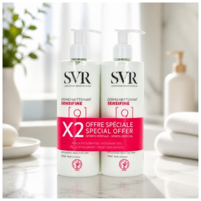 SVR Sensifine Dermo-Valiklis 2 x 400 ml pakuotė
