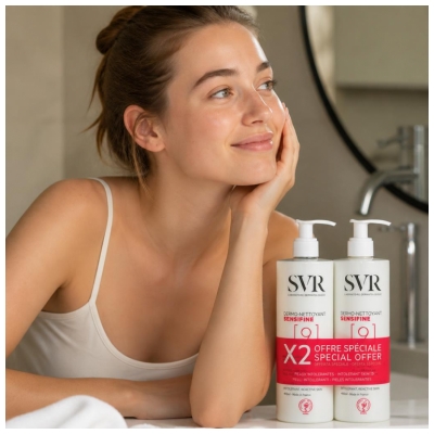 SVR Sensifine Dermo-Valiklis 2 x 400 ml pakuotė