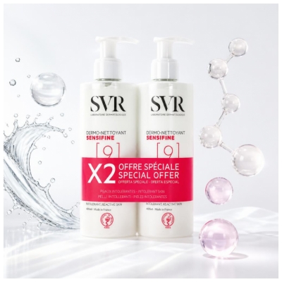 SVR Sensifine Dermo-Valiklis 2 x 400 ml pakuotė