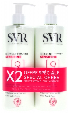 SVR Sensifine Dermo-Cleaner Set di 2 x 400 ml