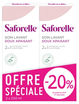 Saforelle Cuidado Limpiador Suave Lote de 2 x 250 ml