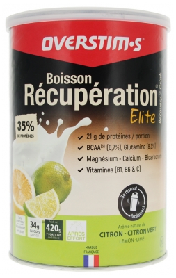 Overstims Boisson de Récupération Élite 420 g - Saveur : Citron - Citron Vert