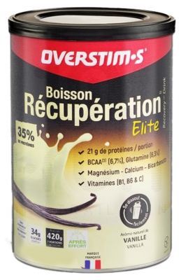 Overstims Boisson de Récupération Élite 420 g - Saveur : Vanille