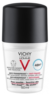 Vichy Homme Desodorante Antitranspirante 48H Antimarcas Roll-On 50 ml