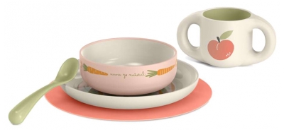 Suavinex Toddler Feeding Set 6 Months and + - Model: Light pink and beige