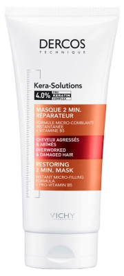 Masca Reparatoare Vichy Dercos Kera Solutions 2 Min. pentru Păr Agresat și Deteriorat 200 ml