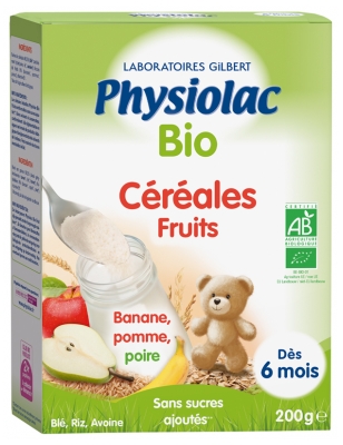 Physiolac Organic Cereal Fruit From 6 Months 200g