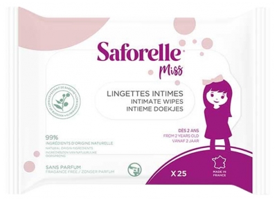 Saforelle Miss 25 Lingettes Intimes