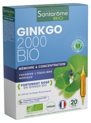 Santarome Bio Ginkgo Bio 2000 20 Ampoules