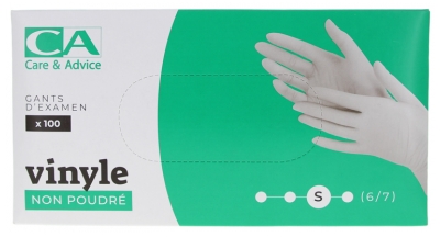 CA Diffusion Untersuchungshandschuhe Vinyl Ungepudert 100 Handschuhe