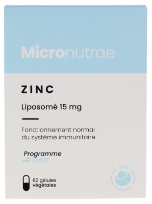 Micronutrae Liposomal Zink 15 mg 60 Vegetabiliska Kapslar