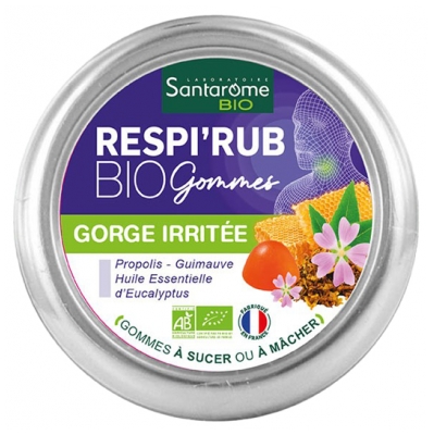 Santarome Respir'Rub Soar Throat Gums Organic 45 Gums