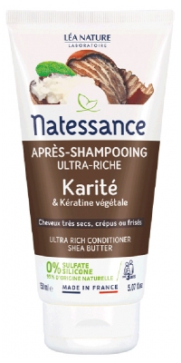 Natessance Après-Shampoing Ultra-Riche Karité et Kératine Végétale 150 ml