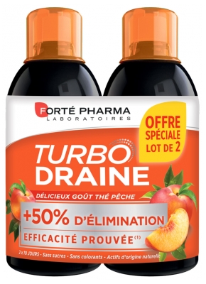 Forté Pharma TurboDrain Slimmer 2 x 500ml - Taste: Green Tea/Peach