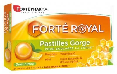 Forté Pharma Throat Lozenges Lemon Flavor 24 Lozenges to Suck