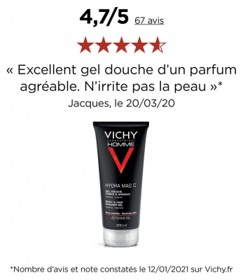 Vichy Homme Hydra Mag C Gel Douche Corps & Cheveux 200 ml
