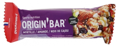 Overstims Origin Bar 40 g - Saveur : Myrtille/Amande/Noix de Cajou