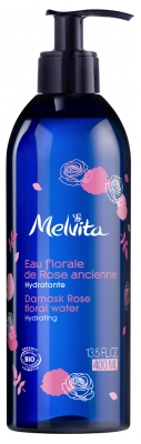 Melvita Organic Damask Rose Floral Water Pump Bottle 400 ml