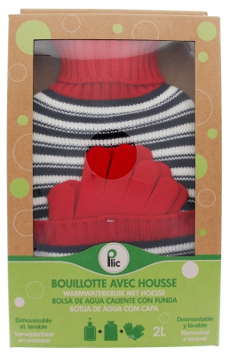 Plic Care Lämpöpullo suojuksella 2 L + Käsineet