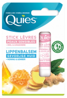 Quies Läppbalsam Stick Känslig Hud Honung & Ingefära 4,5 g