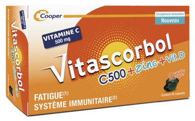 Vitascorbol C500 + Cynk + Witamina D 30 Kapsułek