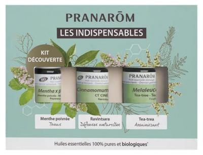 Kit de Descoperire Pranarôm Indispensabilele Uleiuri Esențiale Bio 3 x 5 ml