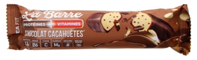 Eafit La Barre Protéines + Vitamines 49 g - Saveur : Chocolat Cacahuètes
