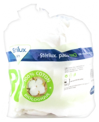 Hartmann Stérilux Soin 180 Rectangles de Coton Bio 8 x 10 cm