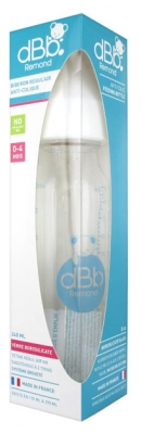 dBb Remond Biberon Régul'Air Anti-Colique en Verre 0-4 Mois 240 ml - Couleur : Blanc