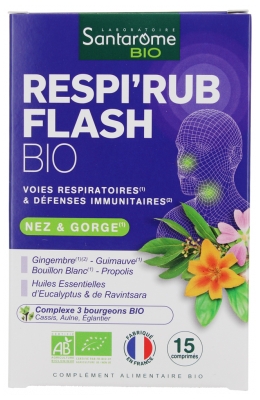Santarome Respi'Rub Flash Bio 15 Comprimés