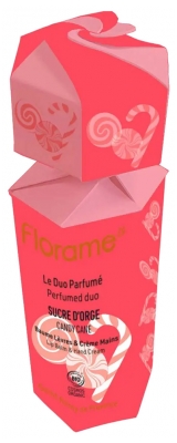 Florame Candy Cane Organic Hand Cream 30ml + Organic Lip Balm 12g