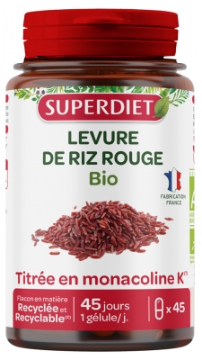 Superdiet Levadura Roja de Arroz Ecológica 45 Cápsulas