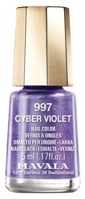 Mavala Mini Color Glitter Nail Polish 5ml - Colour: 997 Cyber Purple