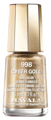 Mavala Mini Color Glitter Nail Polish 5ml - Colour: 998 Cyber Gold