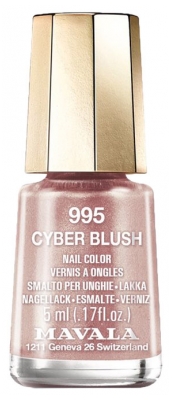 Mavala Mini Color Glitter Nail Polish 5ml - Colour: 995 Cyber Blush