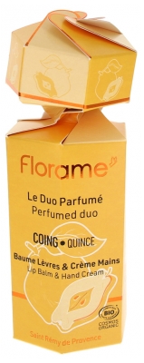 Florame Quince Organic Hand Cream 30 ml + Organic Lip Balm 12 g