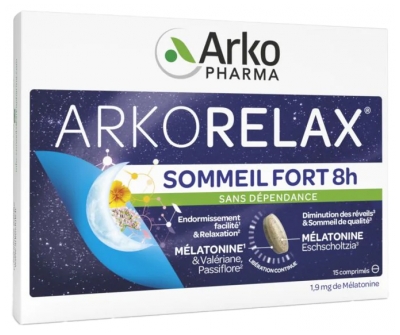 Arkopharma Arkorelax Sueño Fuerte 8H 15 Comprimidos
