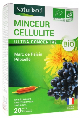 Naturland Adelgazante Celulitis Orgánico 20 Ampollas de 10 ml