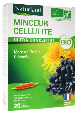 Naturland Slimming Cellulite 20 Drinkable Organic Phials of 10 ml