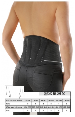 Gibaud Lombogib Underwear Lumbar Belt Black 26cm - Size: Size 0