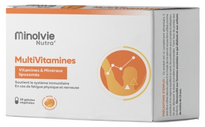 Minolvie Nutra' Multivitamins 30 Vegetable Capsules